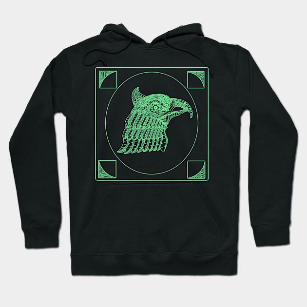 Eagle Ornate Hoodie by polkamdesign